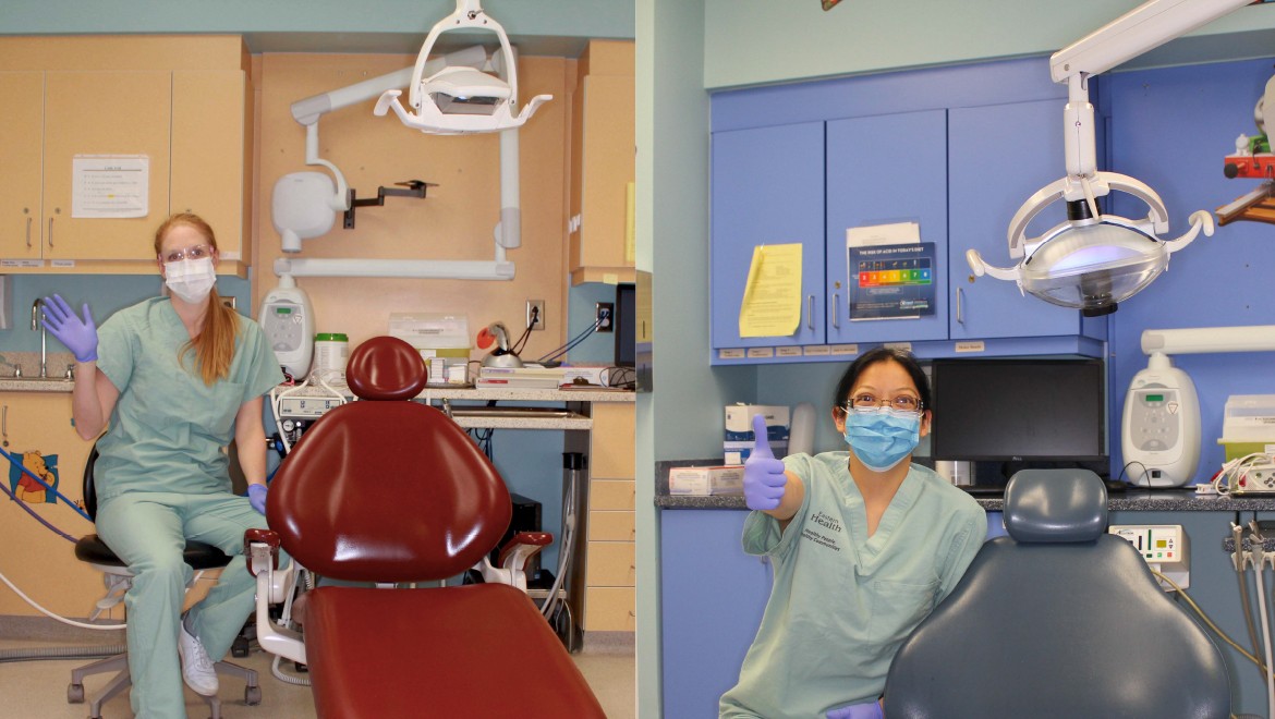 My dentist has to wear a mask, gloves and glasses to get ready to look at my teeth.